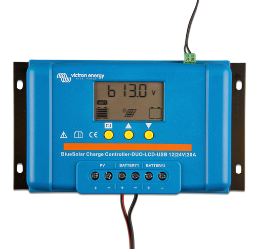 Photo of BlueSolar Charge Controller DUO LCD USB 12-24V-20A (top + display)
