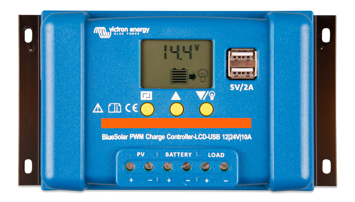 Photo of BlueSolar PWM Charge Controller LCD USB 12-24V 10A (top)