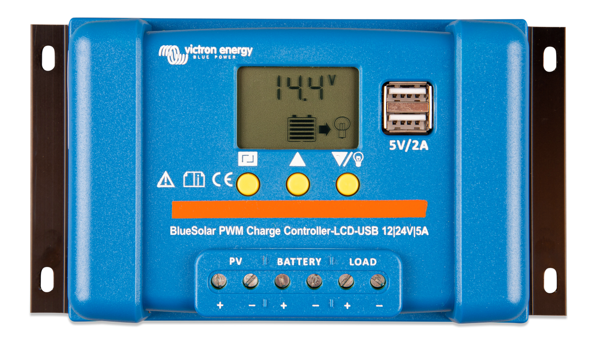 Photo of BlueSolar PWM Charge Controller LCD USB 12-24V 5A (top)