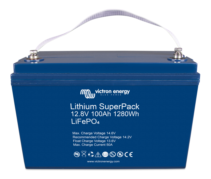 Photo of Lithium SuperPack 12,8V 100Ah 1280Wh (front-angle)